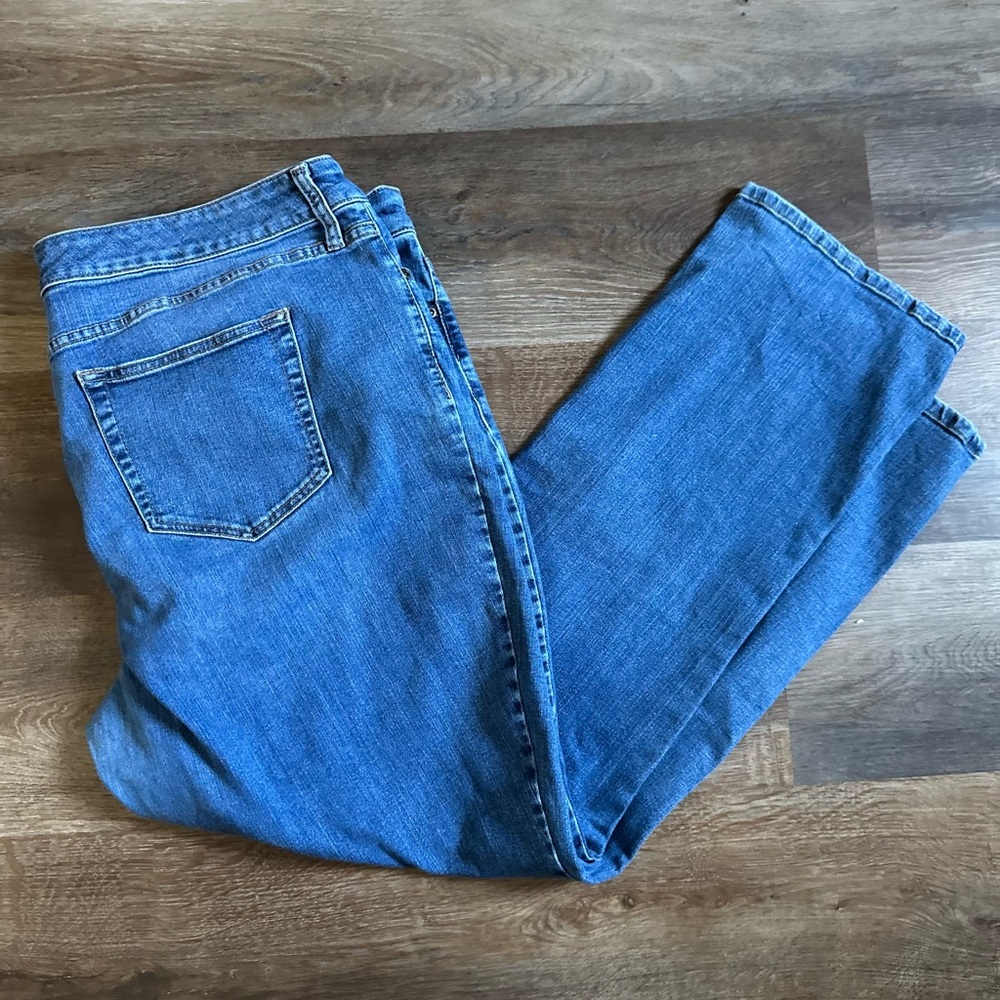 Saint John's Bay Active Women's Straight Leg Jeans - Denim Blue